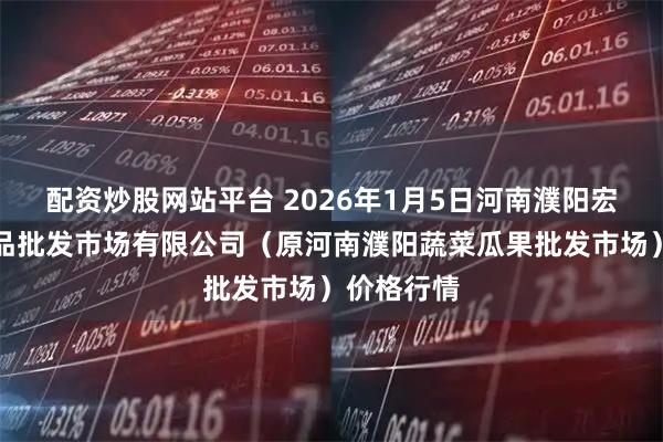 配资炒股网站平台 2026年1月5日河南濮阳宏进农副产品批发市场有限公司（原河南濮阳蔬菜瓜果批发市场）价格行情